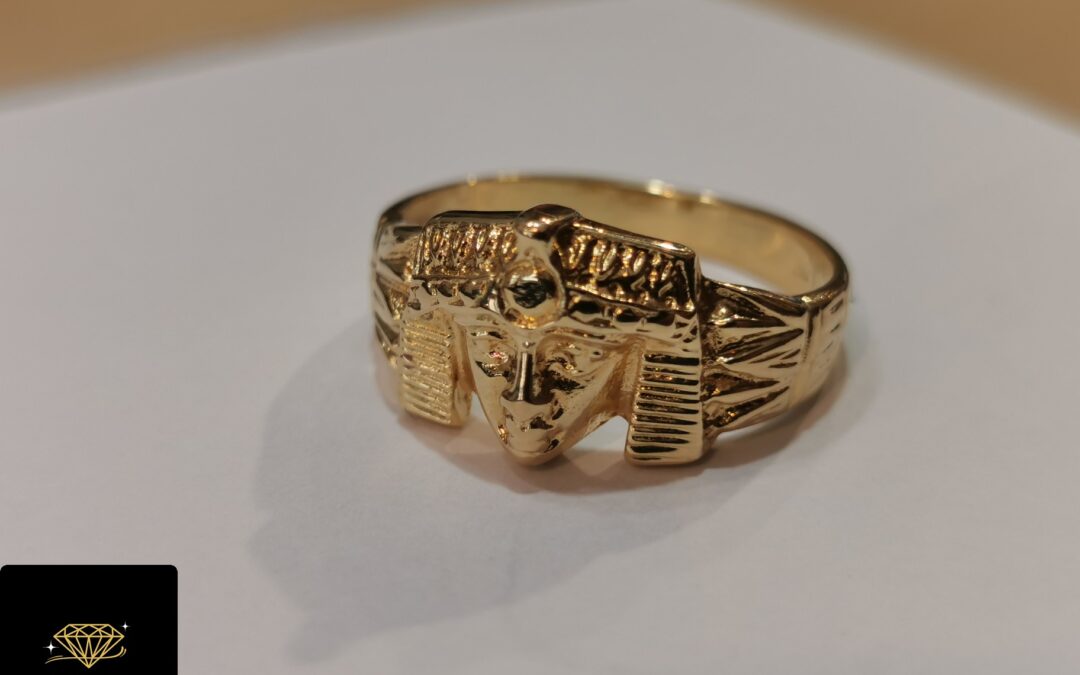 Złoty pierścionek / sygnet pr. 750 używany – cena 1675zł