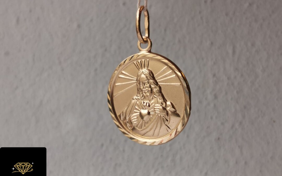NOWA złota zawieszka / medalik Serce Jezusa pr. 585 – cena 445zł