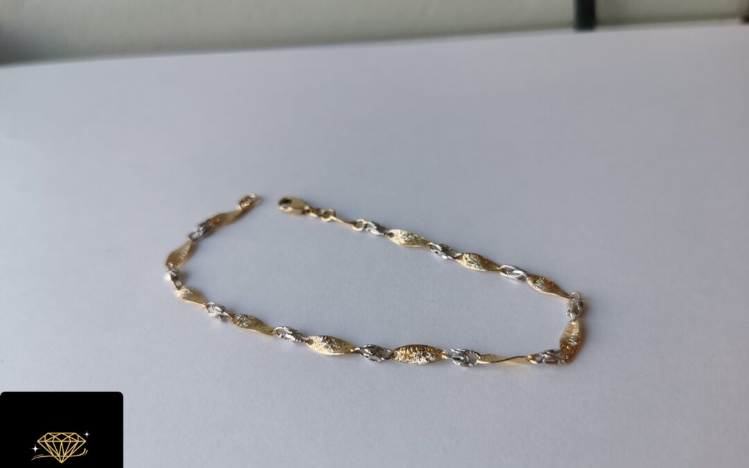 Złota bransoletka pr. 585 używana – cena 560zł