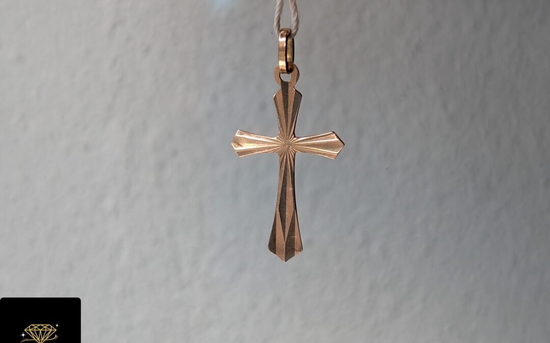 Złoty krzyżyk pr. 585 używany – cena 110zł