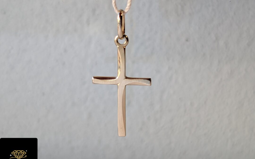 Złoty krzyżyk pr. 585 używany – cena 275zł