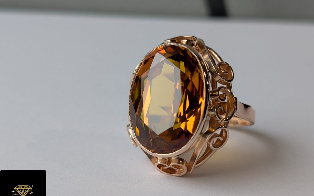 Złoty pierścionek pr. 585 używany – cena 3620zł