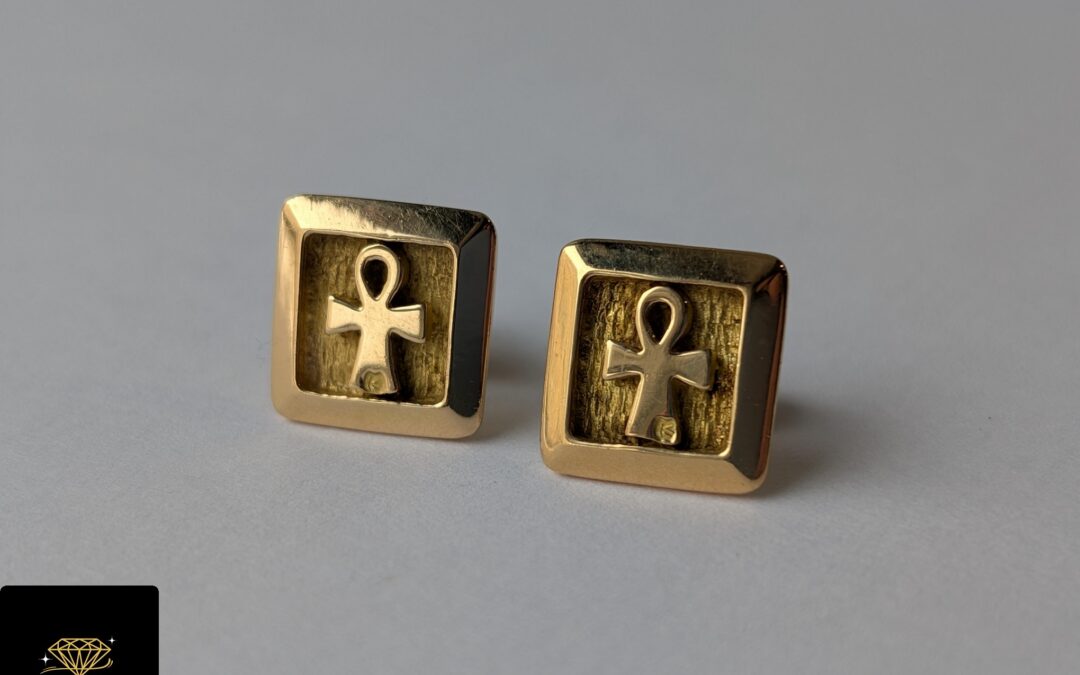 Złote kolczyki pr. 750 używane – cena 2390zł