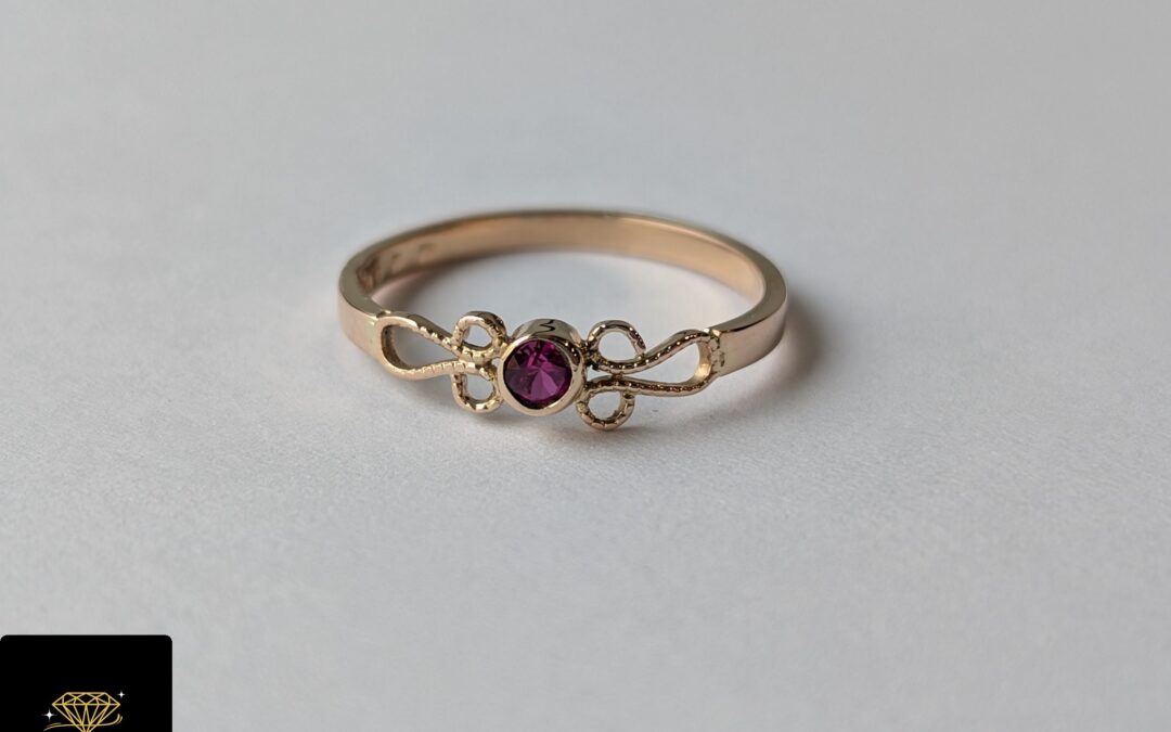 Złoty pierścionek pr. 585 używany – cena 650zł