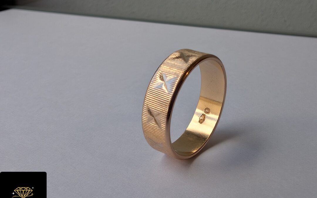 Złota obrączka pr. 585 WARMET – używana – cena 1735zł
